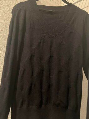 Black Arach & Cloz black v-neck sweater/jumper women's M